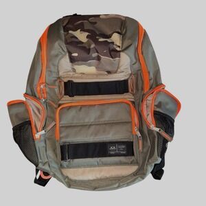 Oakley Icon Utility Backpack Gray Orange Camo Y2K Tactical Skate Laptop Bag